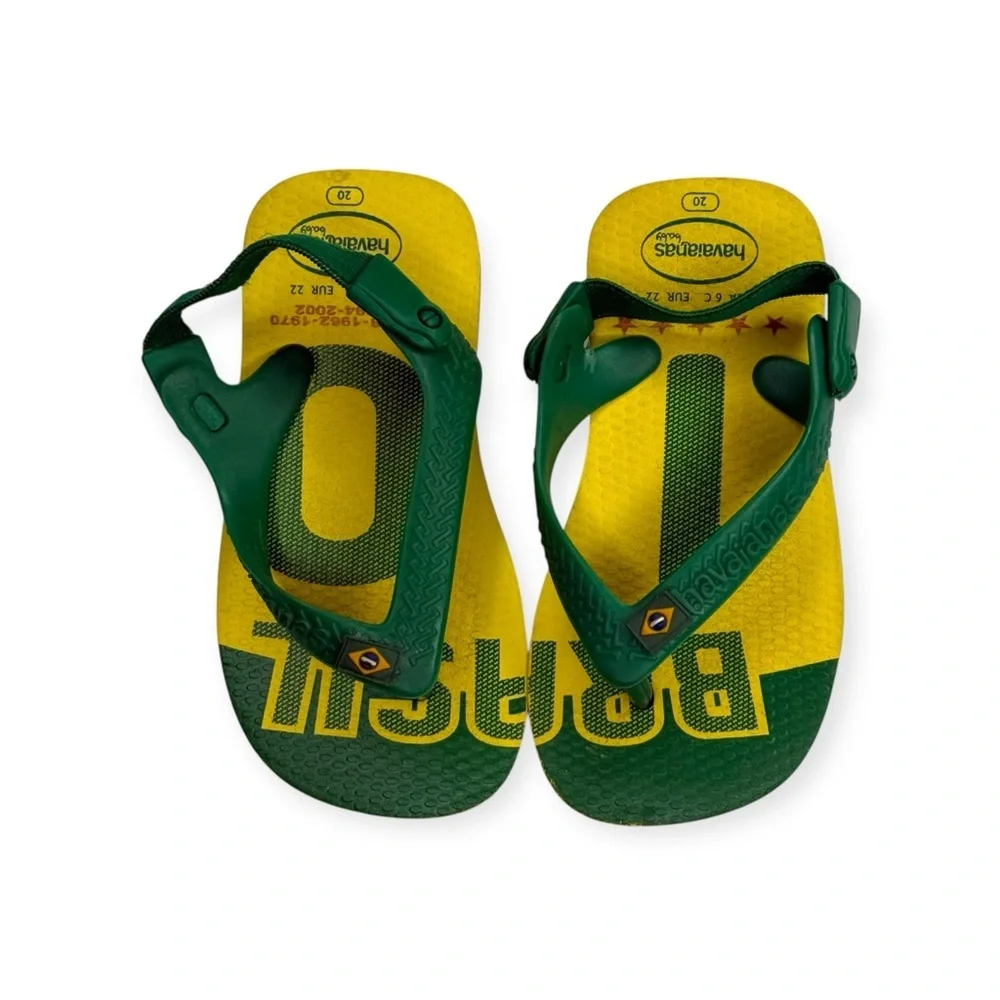 new Havaianas ✪ Ltd Ed FIFA World Cup Walker Sandal ✪ Brazil Yellow Green ✪ 6